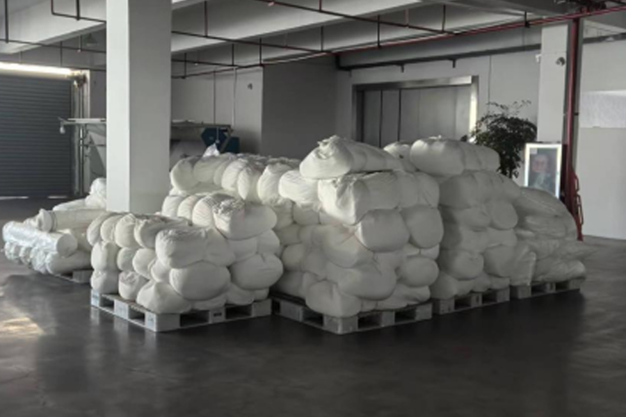 Production de tissu gris-zone de transit de tissu gris