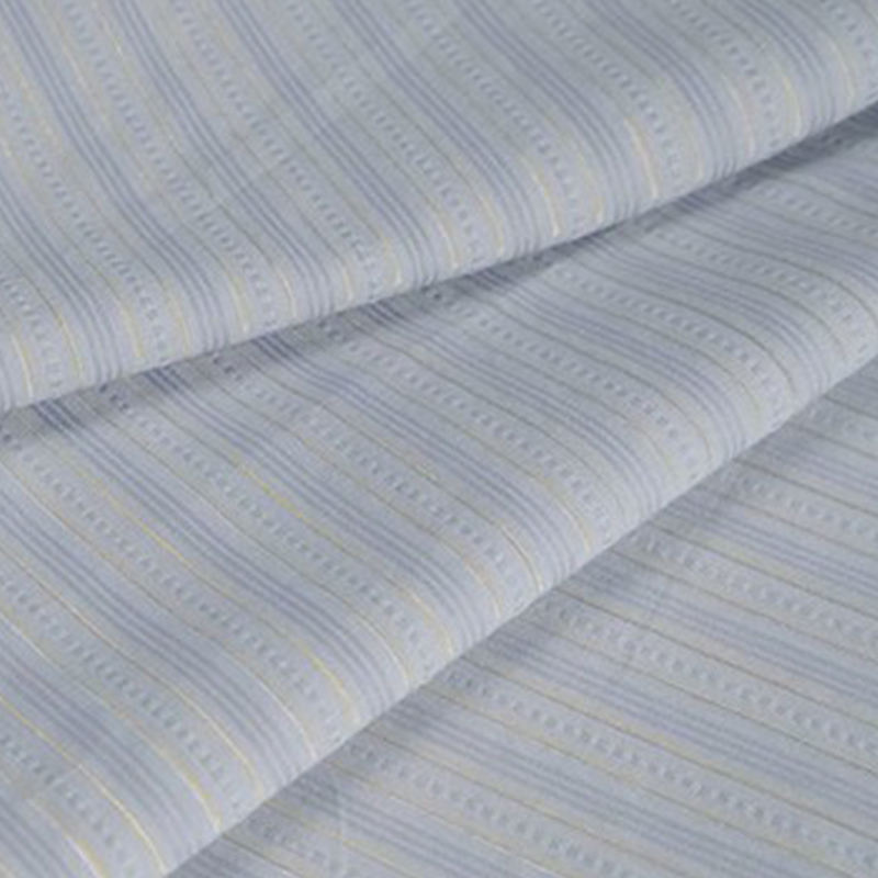 Tissu rayé en coton extensible